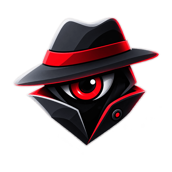 BugEye logo, a shadowed detective silhouette with one red eye